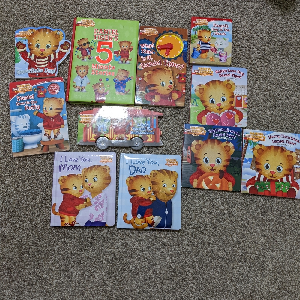 Lot of Daniel Tiger children's books